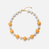 Collar Candy mostaza y gris