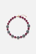 Collar Candy gris y buganvilla