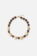 Collar Candy chocolate y oro