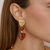 Pendientes Corazón Ámbar