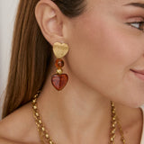 Pendientes Corazón Ámbar