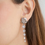 Pendientes Flora Plata