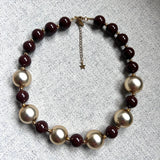 Collar Candy chocolate y oro