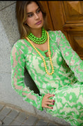 Collar Candy largo verde manzana